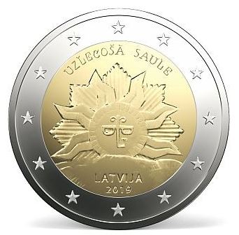 Lettland 2€ 2019 - Aufgehende Sonne - Edelmetalle Koitz GnbR