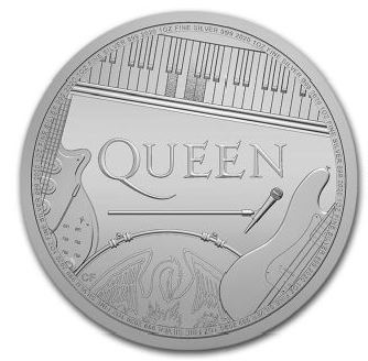 1 oz Silbermünze 2020 „Queen“ aus der Serie UK Music Legends – Royal Mint Großbritannien