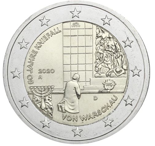 Deutschland 2€ 2020 - Kniefall von Warschau G - Edelmetalle Koitz GnbR