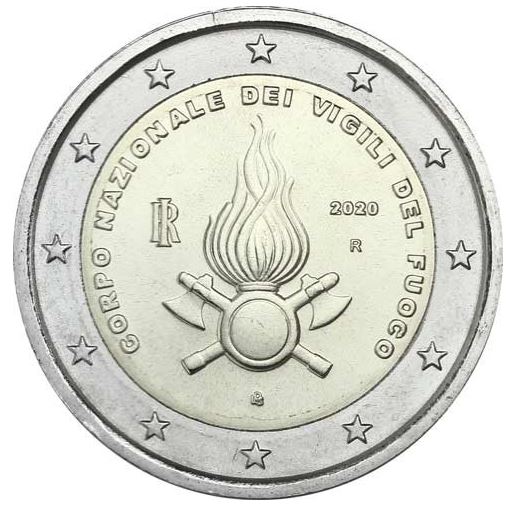 Italien 2€ 2020 - 80 Jahre Feuerwehr - Edelmetalle Koitz GnbR