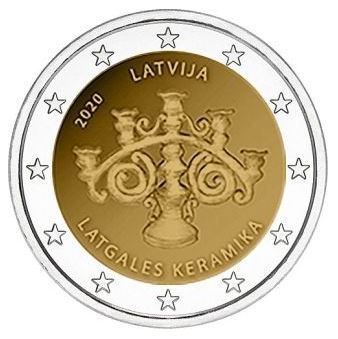 Lettland 2€ 2020 - Lettische Keramik