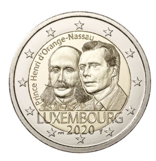 Luxemburg 2€ 2020 - Henri Oranien-Nassau - Edelmetalle Koitz GnbR