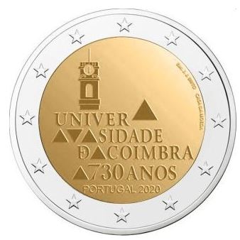Portugal 2€ 2020 - 730 Jahre Universität Coimbra - Edelmetalle Koitz GnbR