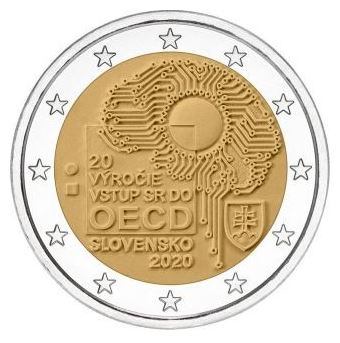 Slowakei 2€ 2020 - 20 J. Mitglied OECD - Edelmetalle Koitz GnbR