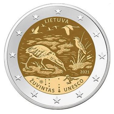Litauen 2€ 2021 - Biosphärenreservat - Edelmetalle Koitz GnbR