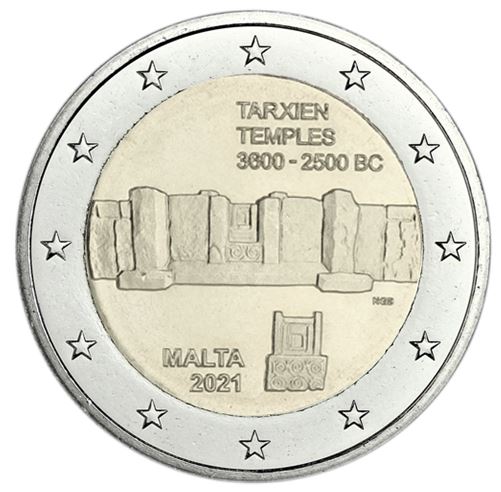 Malta 2€ 2021 - Tarxien Tempel