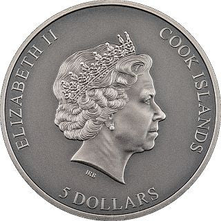 Cook Islands Secret Heart 2022 1 oz Silber Antik Finish