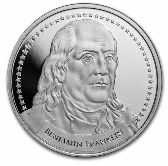 Round- USA Benjamin Franklin