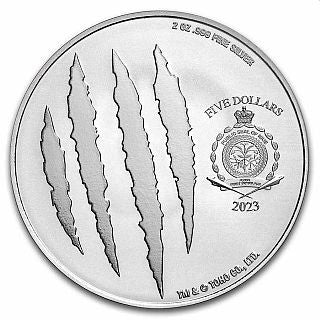 Niue Godzilla vs Monsters Mothra 2023 2 oz Silber farbig