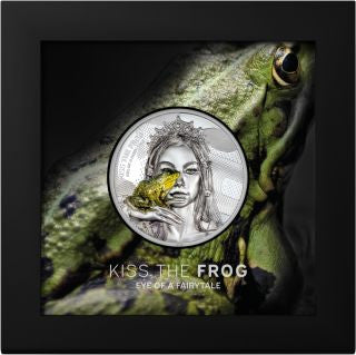 Cook Islands Eye of a Fairytale Kiss the Frog 2023 2 oz Silber UHR