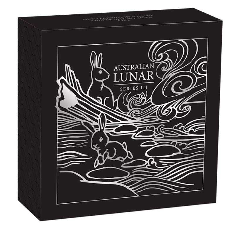 Australien - Lunar III Hase BU gilded 2023 - Edelmetalle Koitz GnbR