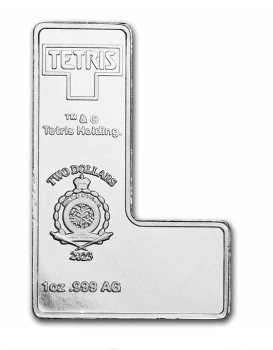 Niue - TETRIS 2023 J-Tetrimino Blau - Edelmetalle Koitz GnbR