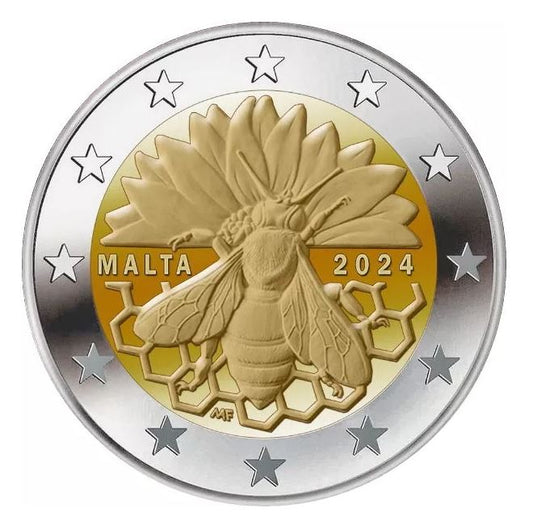 Malta 2€ 2024 - Malteser Honigbiene - Edelmetalle Koitz GnbR