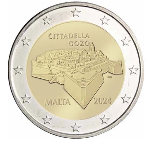 Malta 2€ 2024 - Zitadelle Gozo - Edelmetalle Koitz GnbR