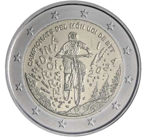 Andorra 2€ 2024 - Mountainbike WM - Edelmetalle Koitz GnbR