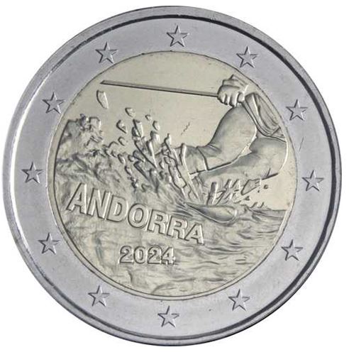 Andorra 2€ 2024 - 100 Jahre Schisport - Edelmetalle Koitz GnbR