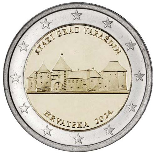 Kroatien 2€ 2024 - Altstadt von Varazdin - Edelmetalle Koitz GnbR