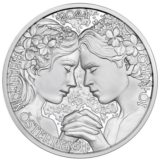Österreich 10€ PP - Veilchen 2024 - Edelmetalle Koitz GnbR