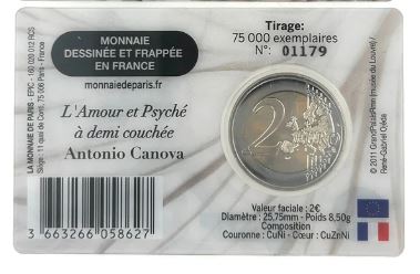 Frankreich 2€ 2025 - Louvre Antonio Canova - Edelmetalle Koitz GnbR