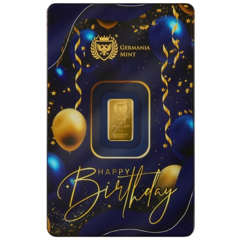 Goldbarren Germania 1 Gramm Happy Birthday