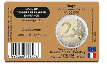 Frankreich 2€ 2025 - Louvre La Jaconde - Edelmetalle Koitz GnbR