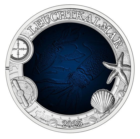 3€ Ozeantaler - #10 Leuchtkalmar 2025 - Edelmetalle Koitz GnbR