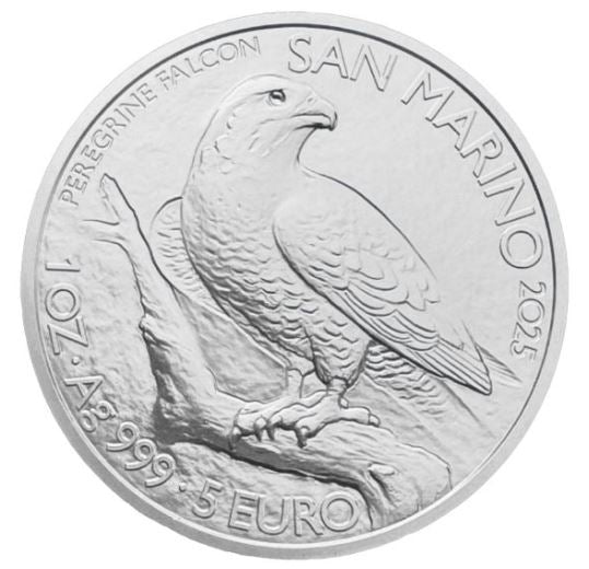 San Marino - Präsentationsetui für Wanderfalke 2025 - Edelmetalle Koitz GnbR