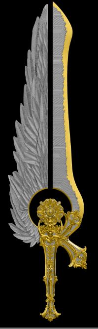 Südkorea - 2,5oz Uriel Schwert 2025 gilded - Edelmetalle Koitz GnbR