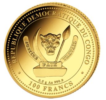 Kongo - #04 Prehistoric II Carnotaurus 0,5g Gold 2025 - Edelmetalle Koitz GnbR
