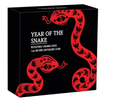 Tuvalu - Lunar Schlange mit beweglicher Perle 2025 - Edelmetalle Koitz GnbR