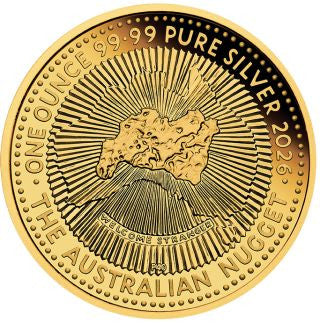 Australien ANDA Hobart 2026 40 Jahre Australian Nugget 1 oz Silber vergoldet