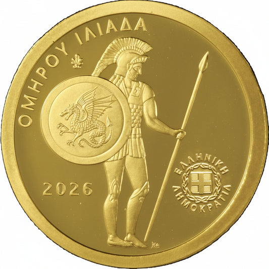 100 Euro Homers Ilias 2026 Griechenland Gold PP