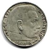2 Reichsmark 1938 B Hindenburg mit HK - Edelmetalle Koitz GnbR
