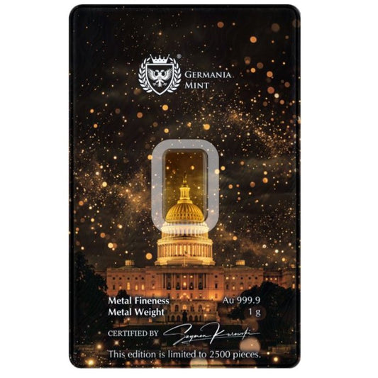 Germania Mint American Independence 1 g Goldbarren