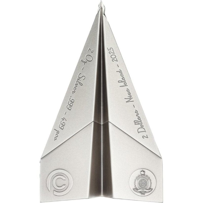 Niue - 2oz Folded Dreams – Paper Airplane 2025
