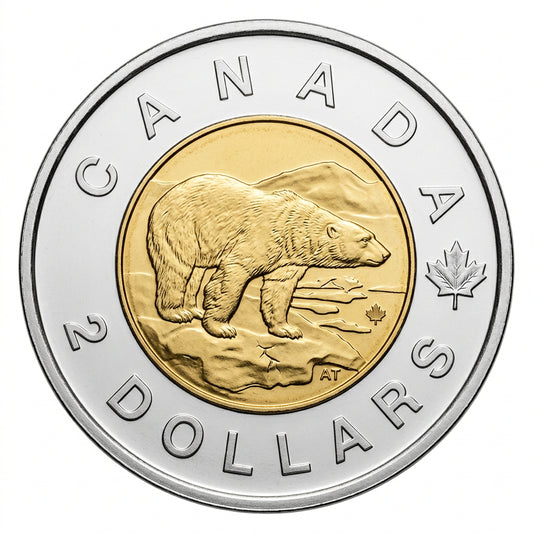 2 Dollar Polar Bear: 8,83 g / 8,1678 g Feinsilber
