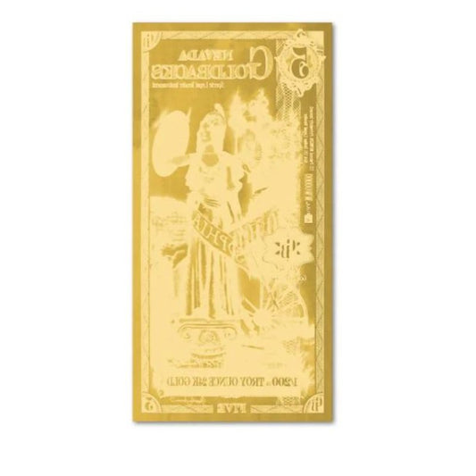 Nevada 5 Goldbacks Goldnote 1/200 oz