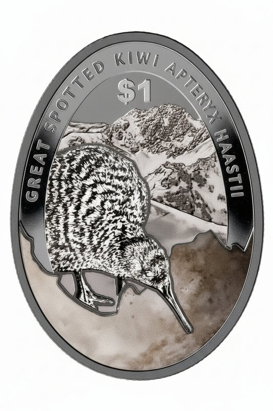 Neuseeland Kiwi 2016 1 oz Silber PP eiförmig farbig