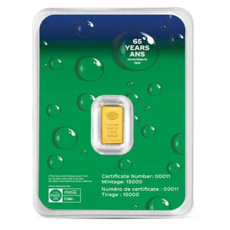 USA - Goldbarren 1 Gramm 65 Jahre Sprite