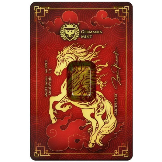 Goldbarren 1 Gramm Germania Lunar Pferd 2026