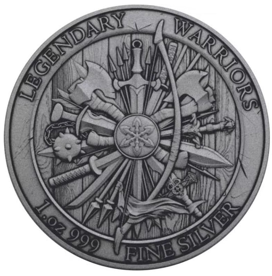 Miyamoto Musashi Legendary Warriors Color Silbermedaille 1 oz