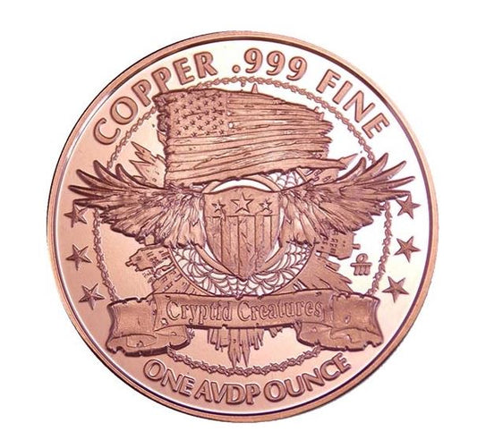 Cryptid Creatures Jackalope 1 oz Kupfermedaille