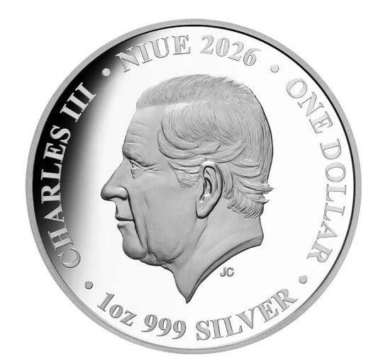 Niue Blasskopfsittich 2026 Silbermünze Proof Privy Mark