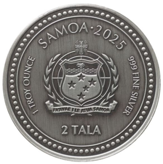 Samoa Seahorse 2025 Antik 1 oz Silbermünze