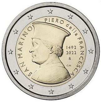 San Marino 2 Euro 2022 Piero della Francesca 530. Todestag