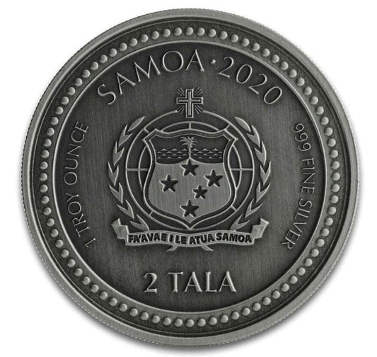 Samoa Serpent of Milan 2020 1 oz Silber Antique Finish