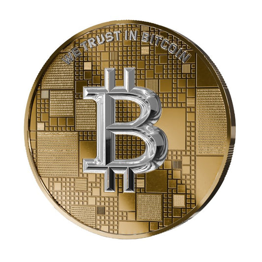 Satoshi Silver - #7 Whale Bitcoin Gold + Weißes Platin im Holz Etui