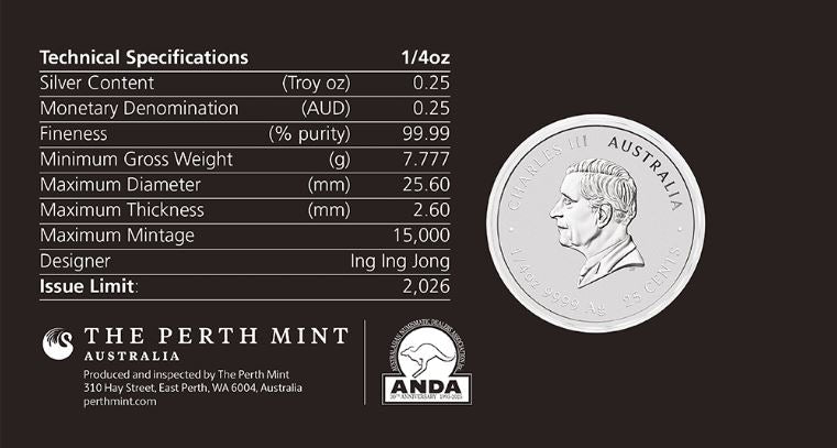 Australien - 0,25oz Lunar III Pferd 2026 Anda Color