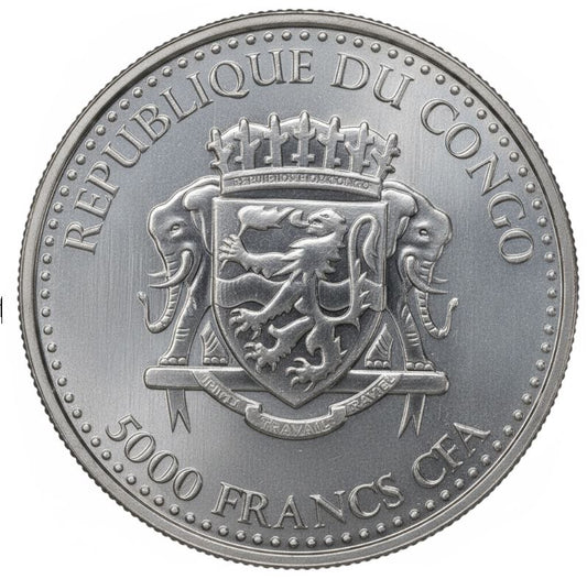 Kongo Silberrücken Gorilla 2015 1 Unze Silbermünze