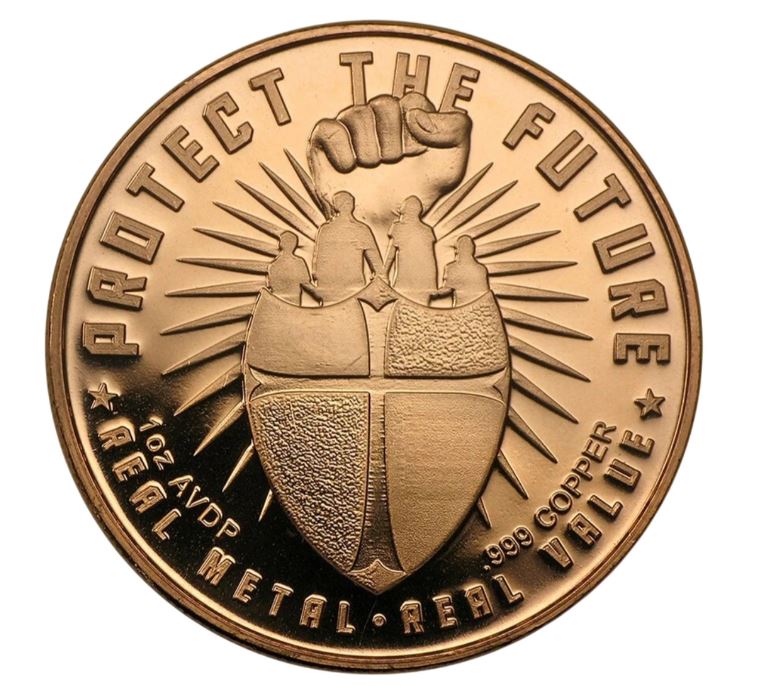 Men and Arms 1 oz Kupfermedaille Safety in Numbers